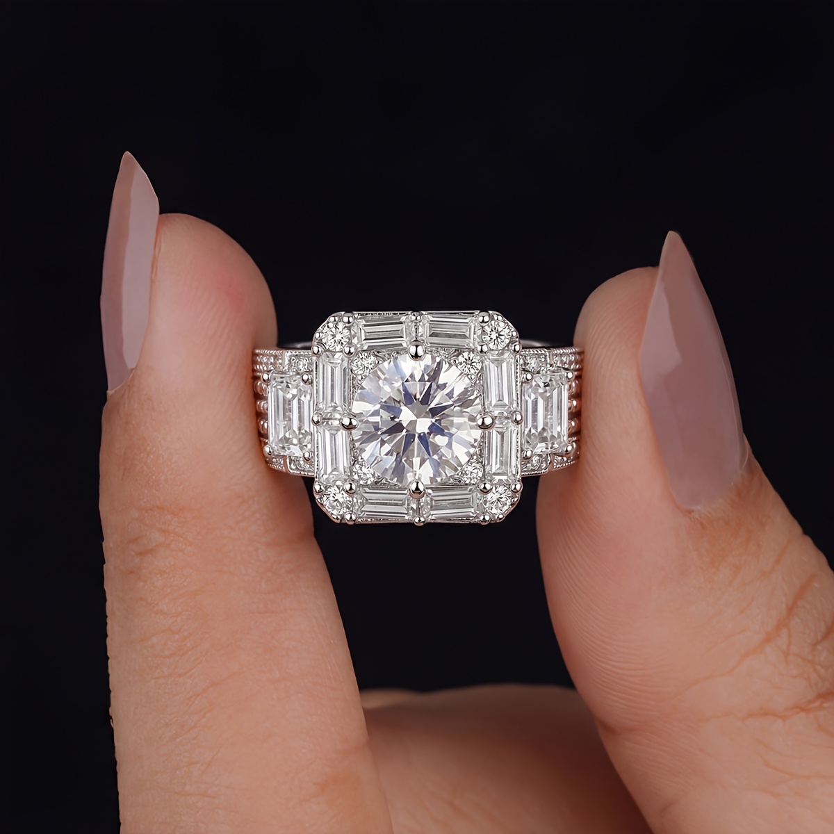 Women's Luxury T-Shaped Ring, Exquisite Design